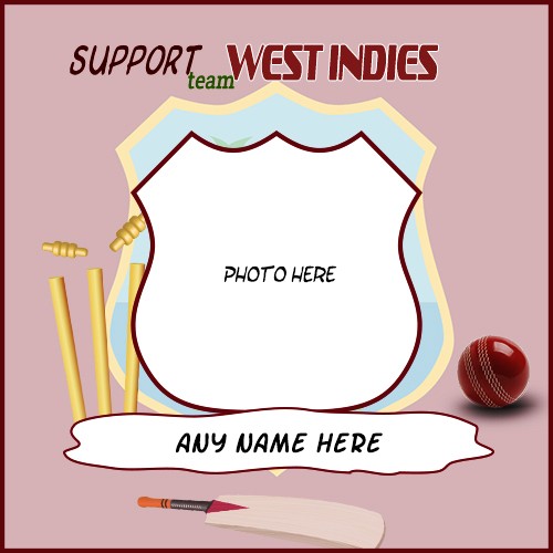 Icc World Cup 2024 Support Team West Indies Photo Frame With Name
